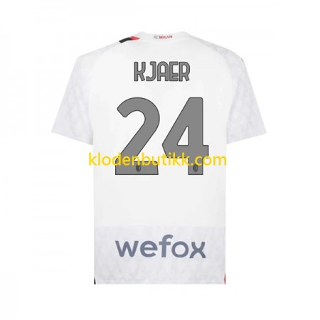 AC Milan Simon Kjaer 24 Borte Fotballdrakt 2023/24 Kortermet